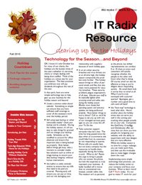Fall 2010 IT Radix Resource Newsletter