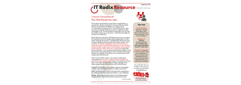 September 2023 IT Radix Resource Newsletter