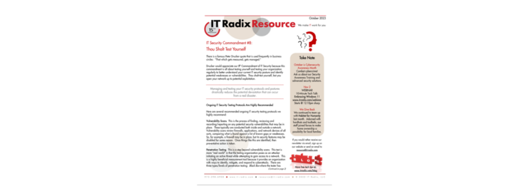 October 2023 IT Radix Resource Newsletter