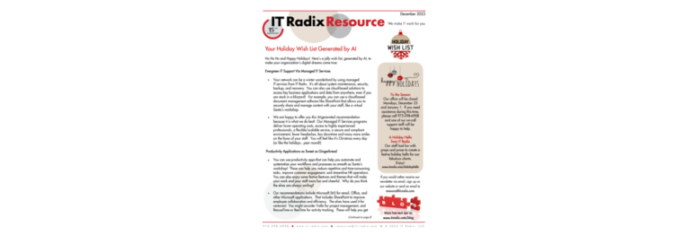 December 2023 IT Radix Resource Newsletter