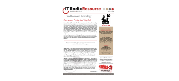 October 2019 IT Radix Resource Newsletter