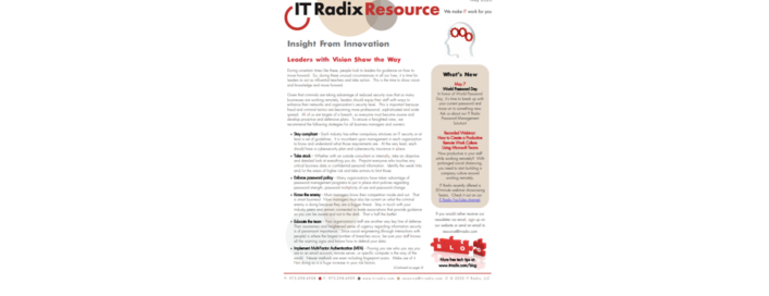 May 2020 IT Radix Resource Newsletter