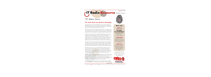 September 2020 IT Radix Resource Newsletter