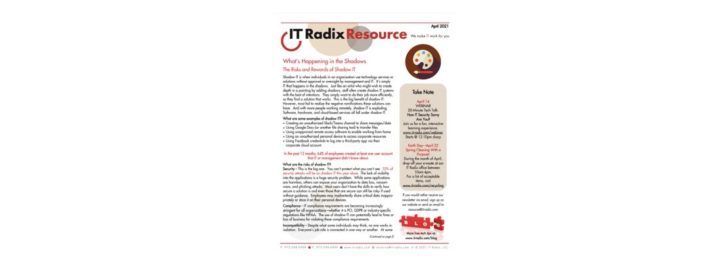 April 2021 IT Radix Resource Newsletter