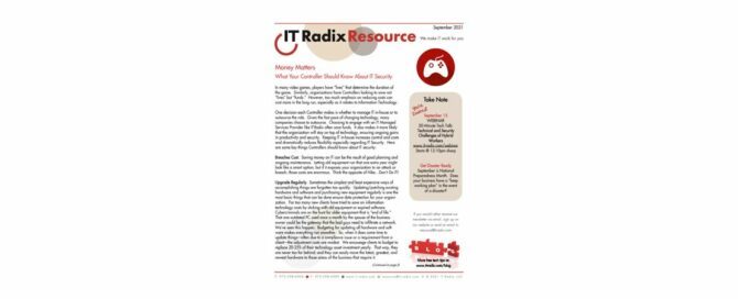 September 2021 IT Radix Resource Newsletter