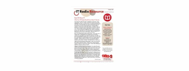 October 2021 IT Radix Resource Newsletter