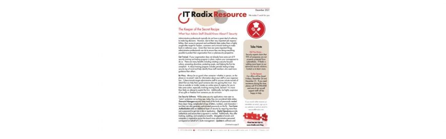 December 2021 IT Radix Resource Newsletter