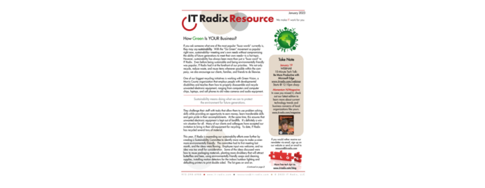 January 2023 IT Radix Resource Newsletter
