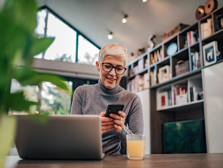 using-a-smartphone-working-at-home