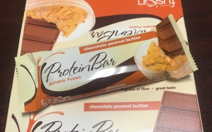 We are now carrying delicious chocolate peanut butter protein bars from Bariatric Fusion!