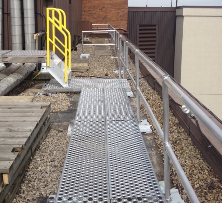 Rooftop walkway system Rooftop walkway system