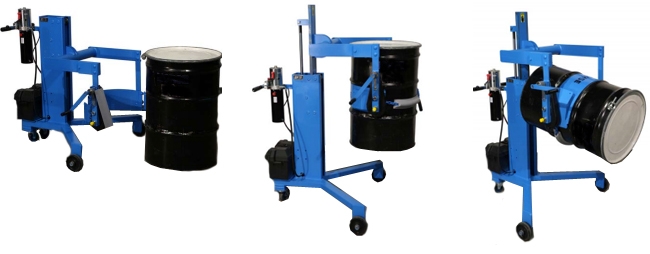 Drum Palletizers with a Geared Tilt 