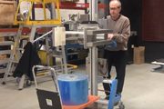 Portable Lift and Turn Roll Handler