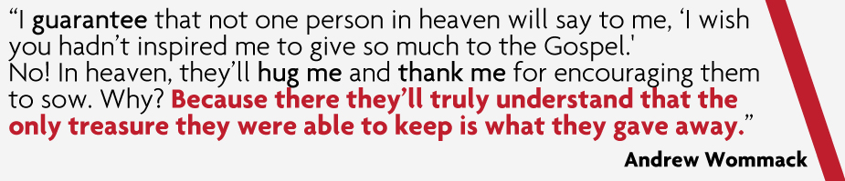 Andrew Wommack donation quote