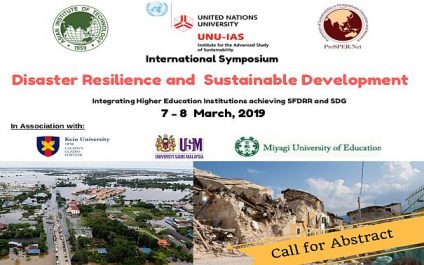 International Symposium on Disaster Resilience and Sustainable Development