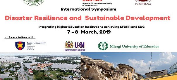 International Symposium on Disaster Resilience and Sustainable Development