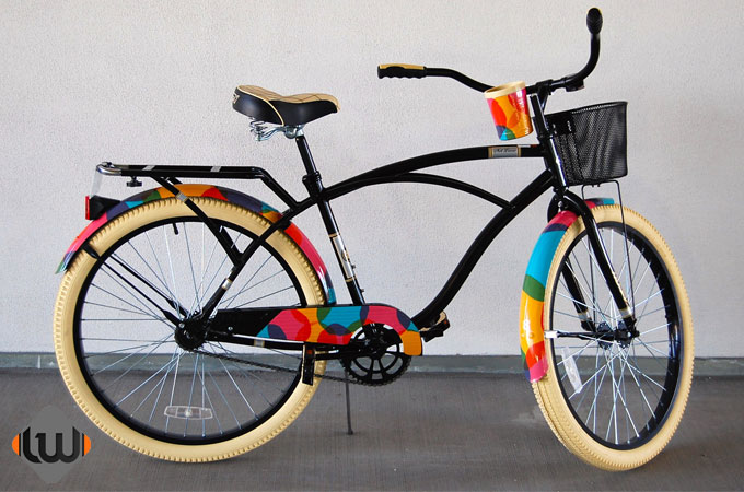 bicycle wrap, bicycle graphics, bicycle decals