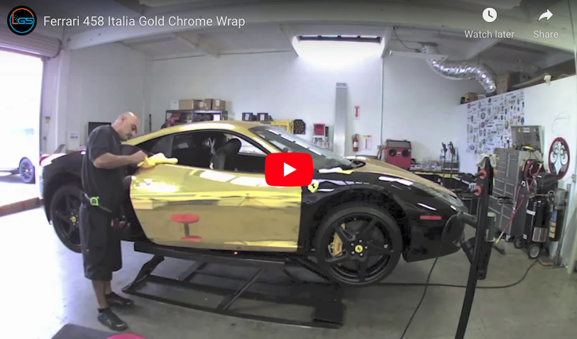 Gold-Chrome-Wrap-–-Ferrari-458-Italia