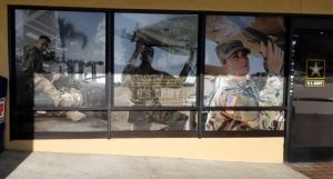 window wrap, window graphics, window decals, storefront, military, U.S. Army