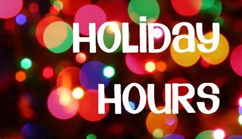 Pure Effect Holiday Hours