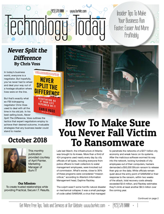 October 2018 newsletter