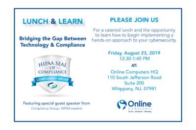 August Lunch & Learn: Bridging the Gap Between HIPAA and Technology