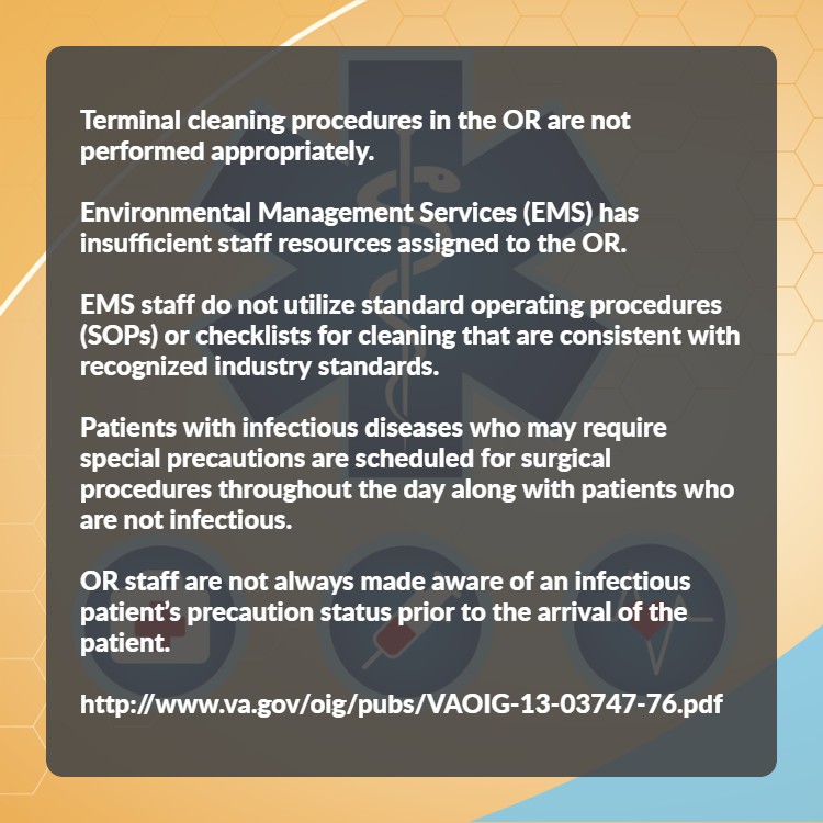 Ineffective Terminal Cleaning Services in ORs