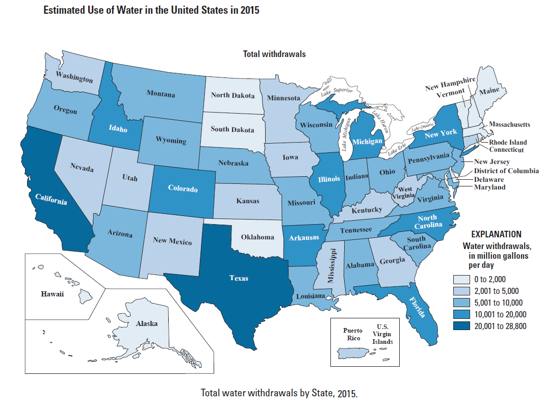Estimated Use of Water in the US in 2015