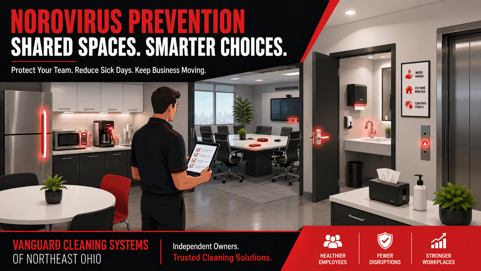 Norovirus, Shared Surfaces, and Sick-Day Prevention in Offices