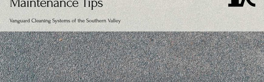 Carpet Cleaning Maintenance Tips