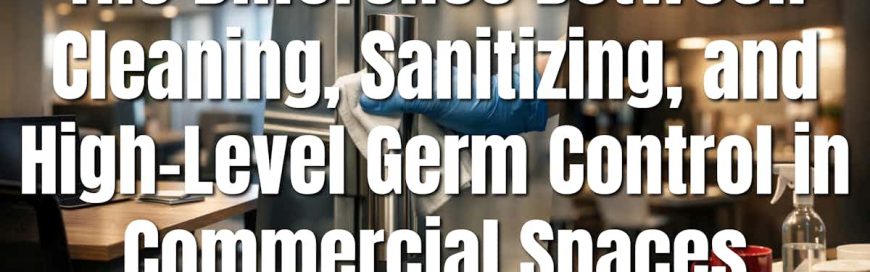 The Difference Between Cleaning, Sanitizing, and High-Level Germ Control in Commercial Spaces