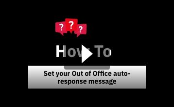 OUTLOOK: Set your Out of Office auto-response message