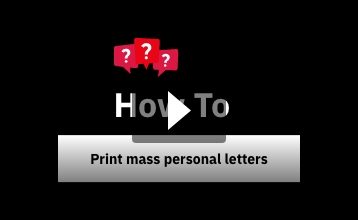 WORD: Print mass personal letters