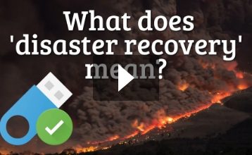What does ‘disaster recovery’ mean?