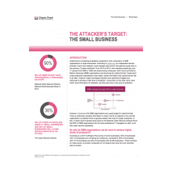 The Attacker’s Target : The Small Business