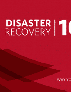 Disaster Recovery 101
