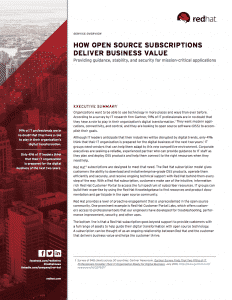 How open source subscriptions deliver business value
