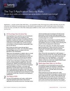 The Top 5 Application Security Risks