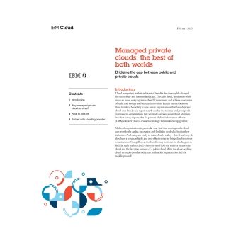 Managed Private Clouds : The Best of Both Worlds