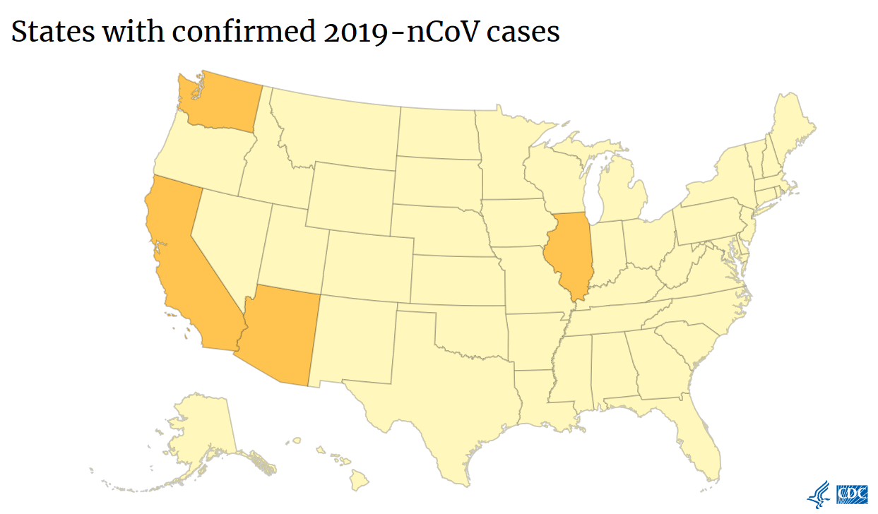States With Confirmed 2019-nCoV Cases