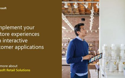 Complement your in-store experiences with interactive customer applications. Get started with Microsoft Retail Solutions.