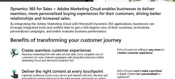 Transform the customer journey with Dynamics 365 for Sales + Adobe Marketing Cloud
