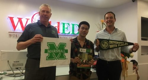 เวิลด์เอ็ดที่ 1 เรียนต่ออเมริกา ได้รับเกียรติจาก Oregon State University / Washington State University / University of South Florida / University of Alabama at Birmingham / Marshall University ให้เป็นตัวแทนในการจัดงานแนะแนวการศึกษาต่อ