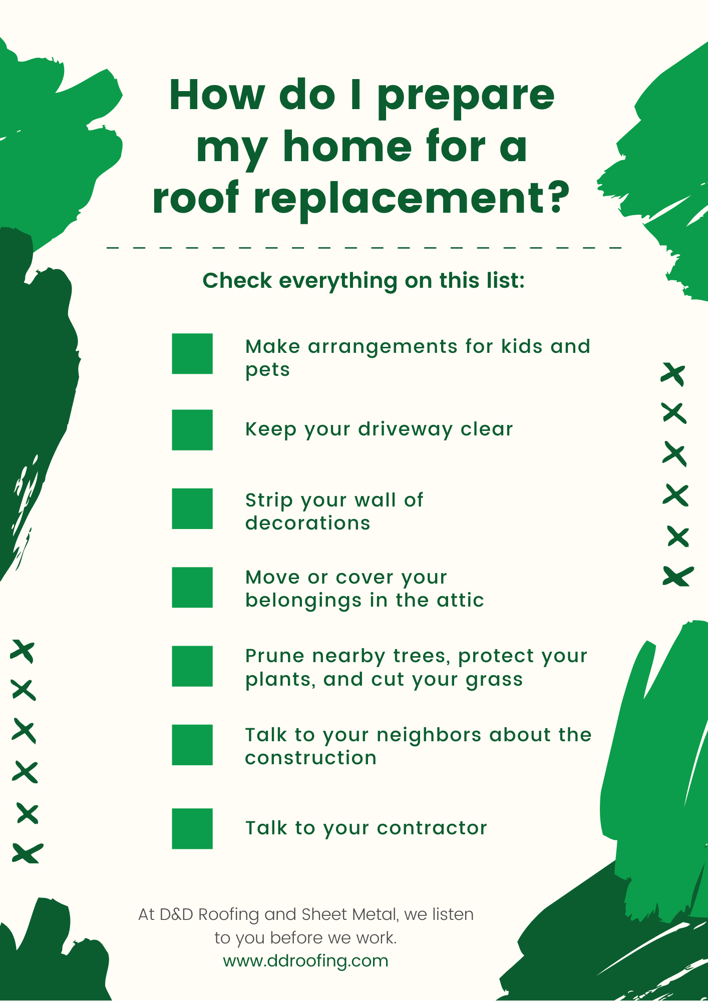Roof replacement checklist