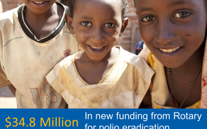 Rotary announces $34.8 million in funding to fight polio in Africa and Asia
