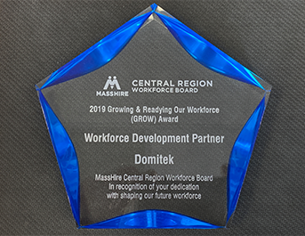 Domitek wins the Workforce Development Partner Award 2019