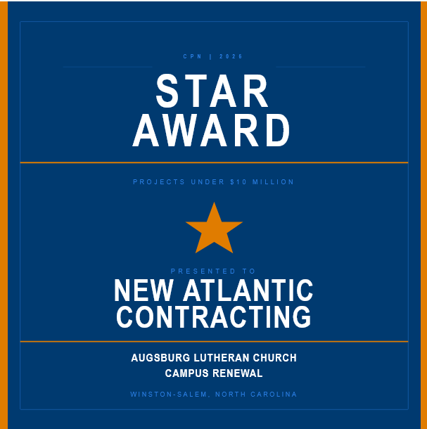 New Atlantic Earns CPN Star Award North Carolina for Augsburg Lutheran Church Campus Renewal