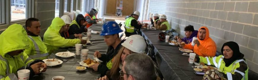 Subcontractor Appreciation Lunch at the Seaforth High School project.
