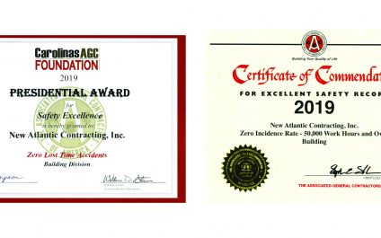 New Atlantic receives two awards for our Excellent Safety Record