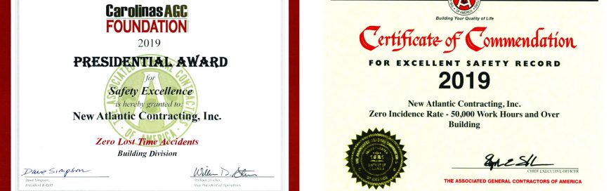 New Atlantic Receives Two Awards for Our Excellent Safety Record